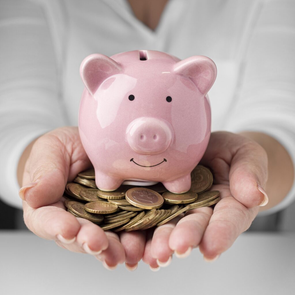 front-view-financial-elements-arrangement-with-coins