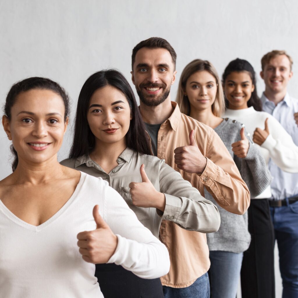 smiley-people-giving-thumbs-up-group-therapy-session